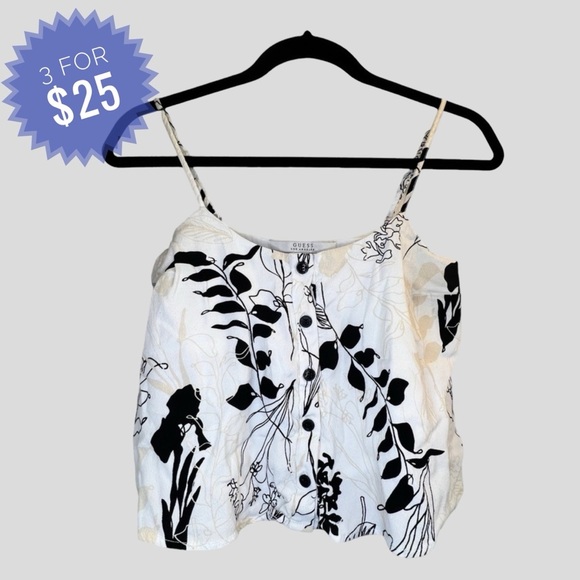 Sale Guess Los Angeles Tank Top Floral Print Size XS - Picture 1 of 10